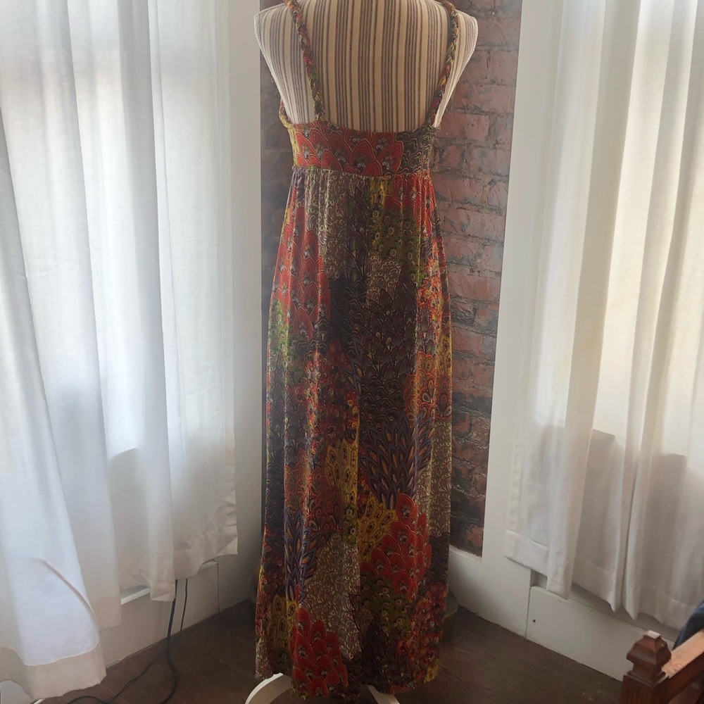 Moa Moa colorful paisley print summer dress size M - Picture 2 of 3